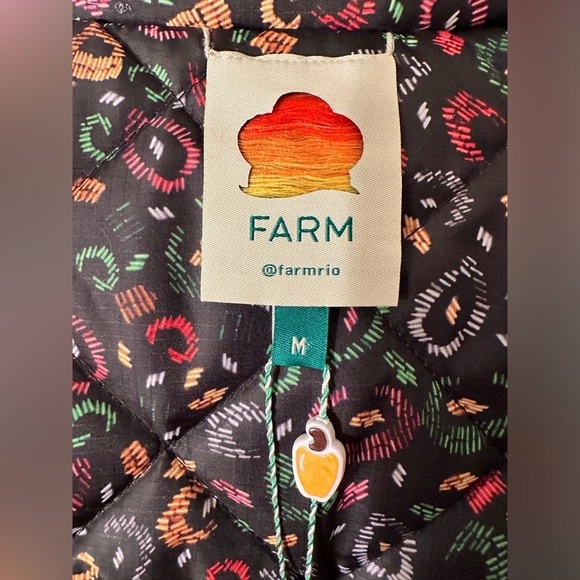 FARM RIO Anthropologie M Reversible Metallic Borogodo Puffer Maximalist Bling - Picture 11 of 16